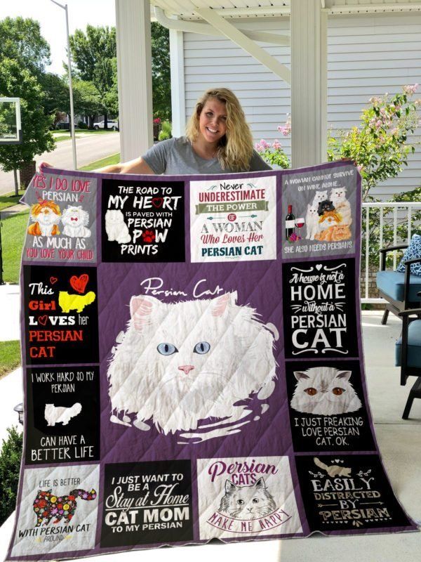 Persian Cat CL14100387MDQ Quilt Blanket