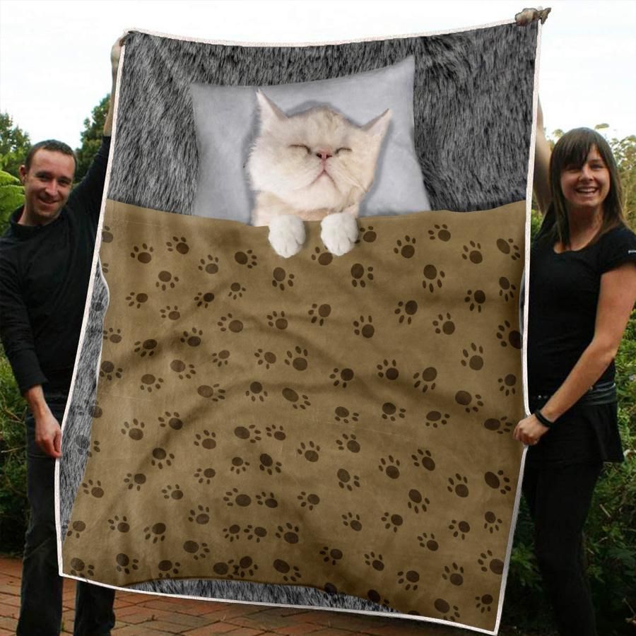 Persian Cat Sherpa Fleece Blanket