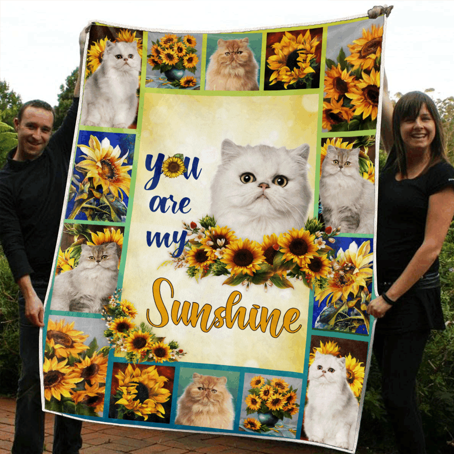 Persian Cat Sherpa Fleece Blanket