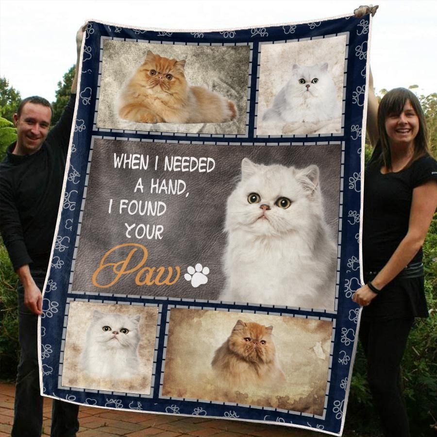 Persian Cat Sherpa Fleece Blanket