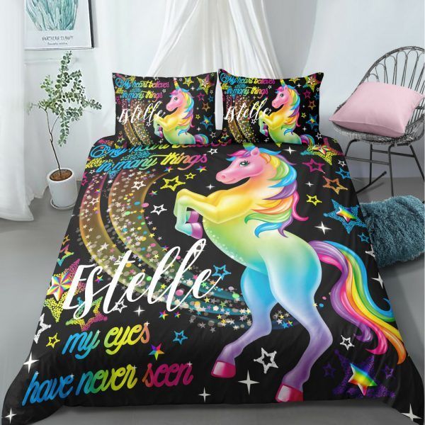 Personalized Magical Unicorn Bedding Set