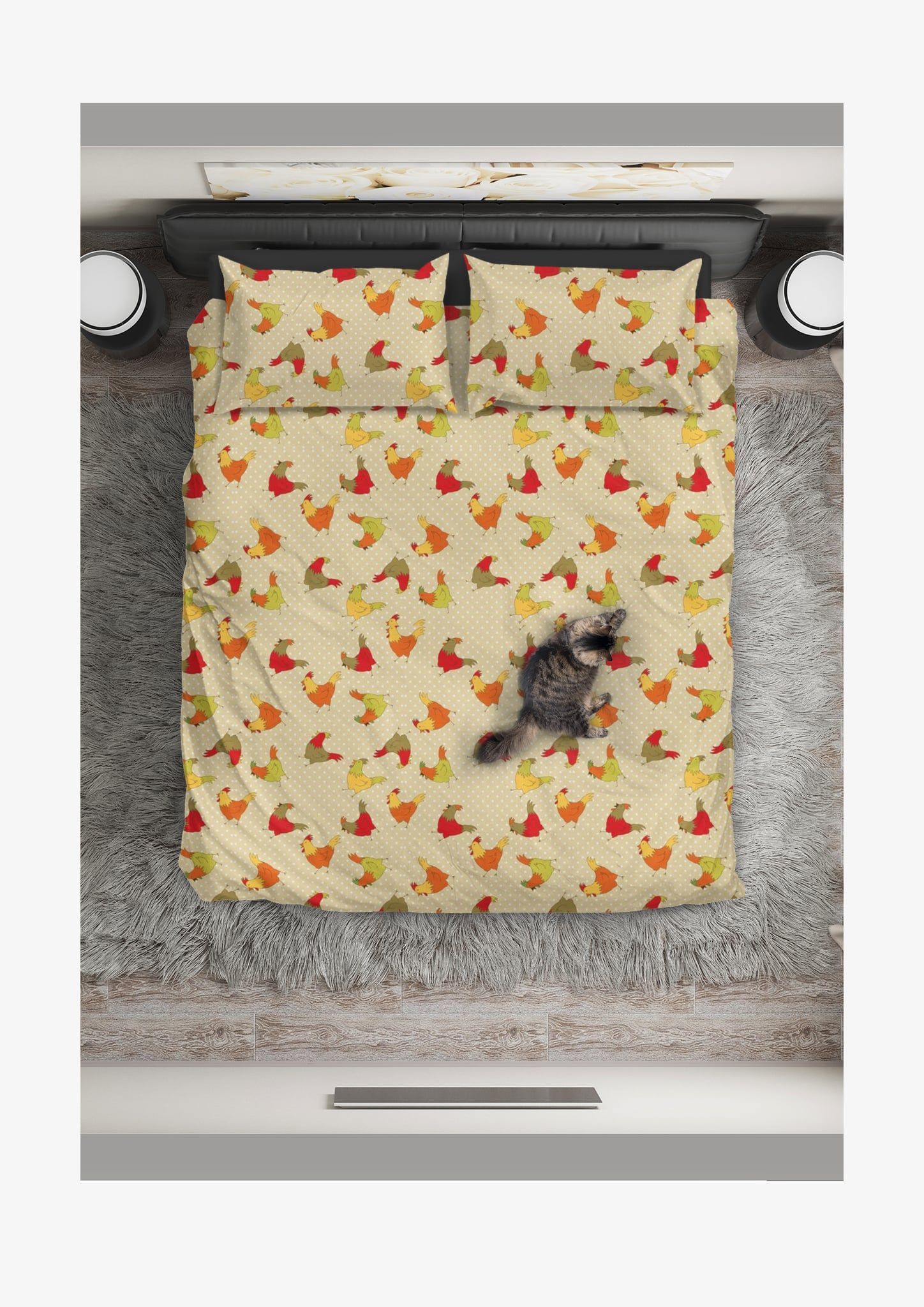 Chicken Walk Cluck Bedding Set