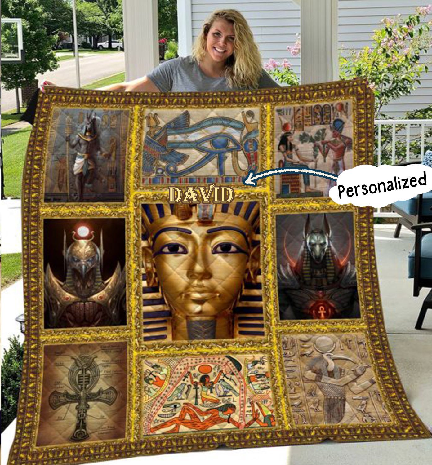 Pharaoh Personalized Quilt Blanket HHH160648TH
