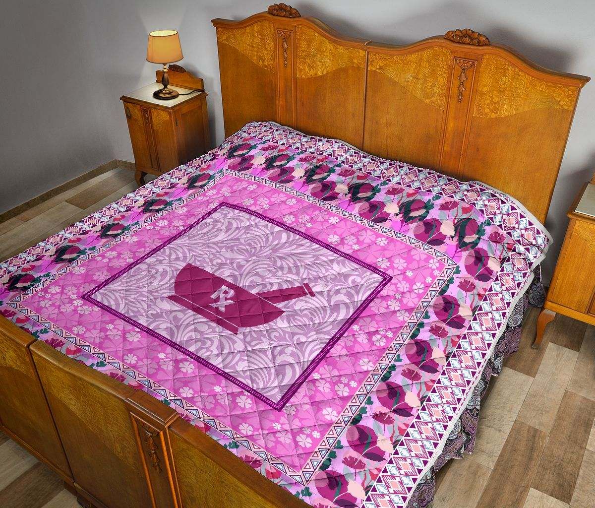 PHARMACY FLOWER PINK QUILT DHC281111611DD