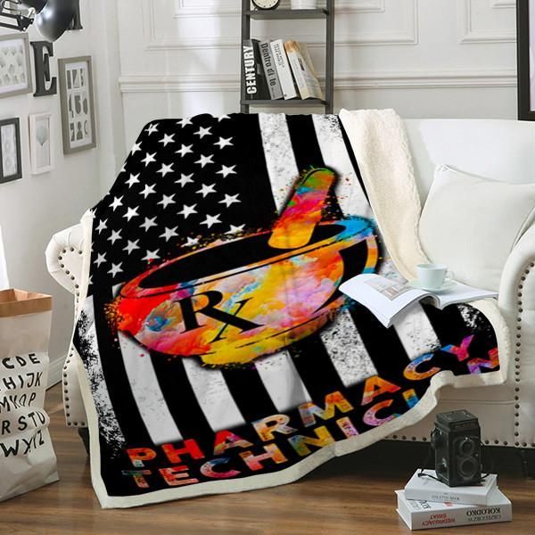 Pharmacy Technician Sherpa Fleece Blanket