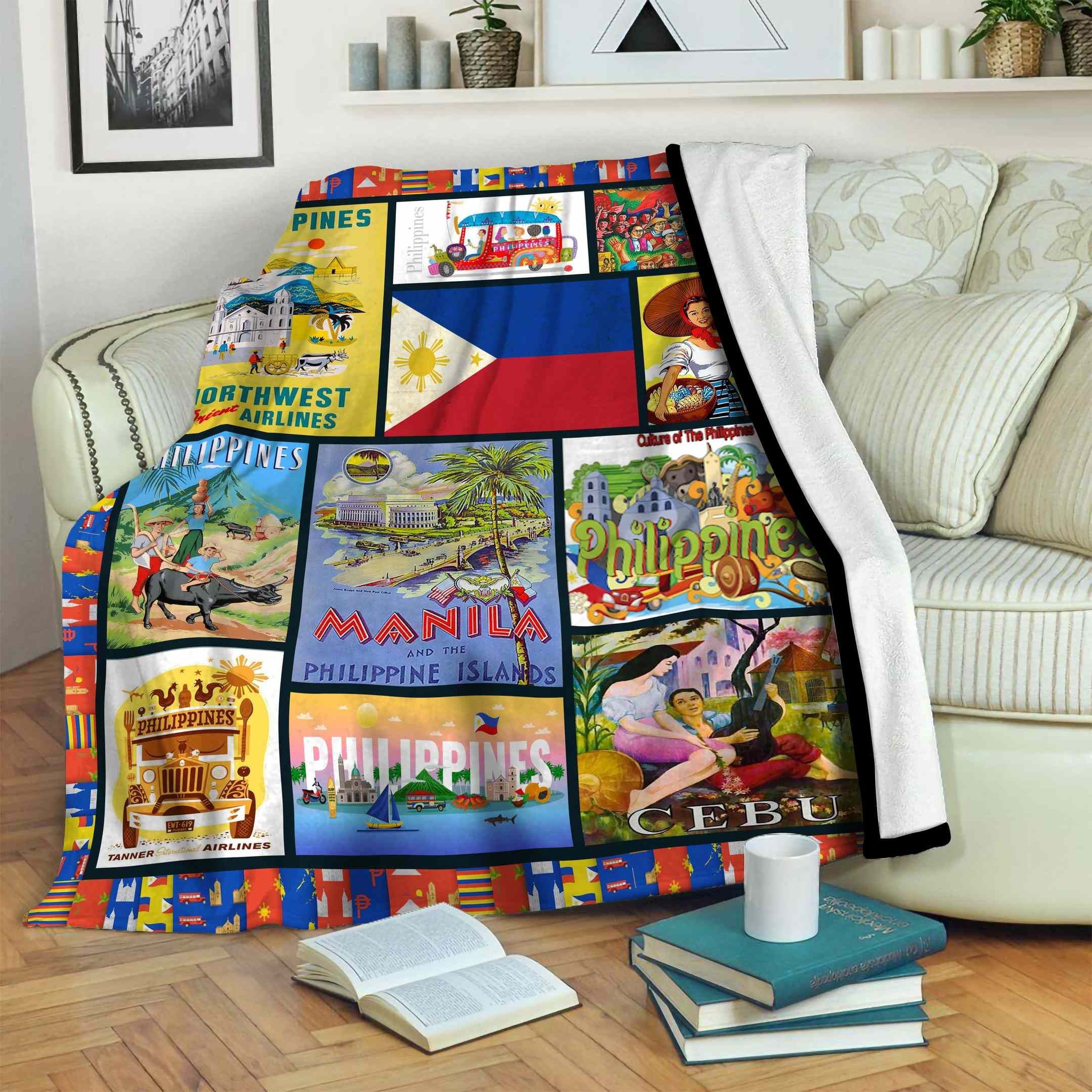 Philippines Life Sherpa Fleece Blanket