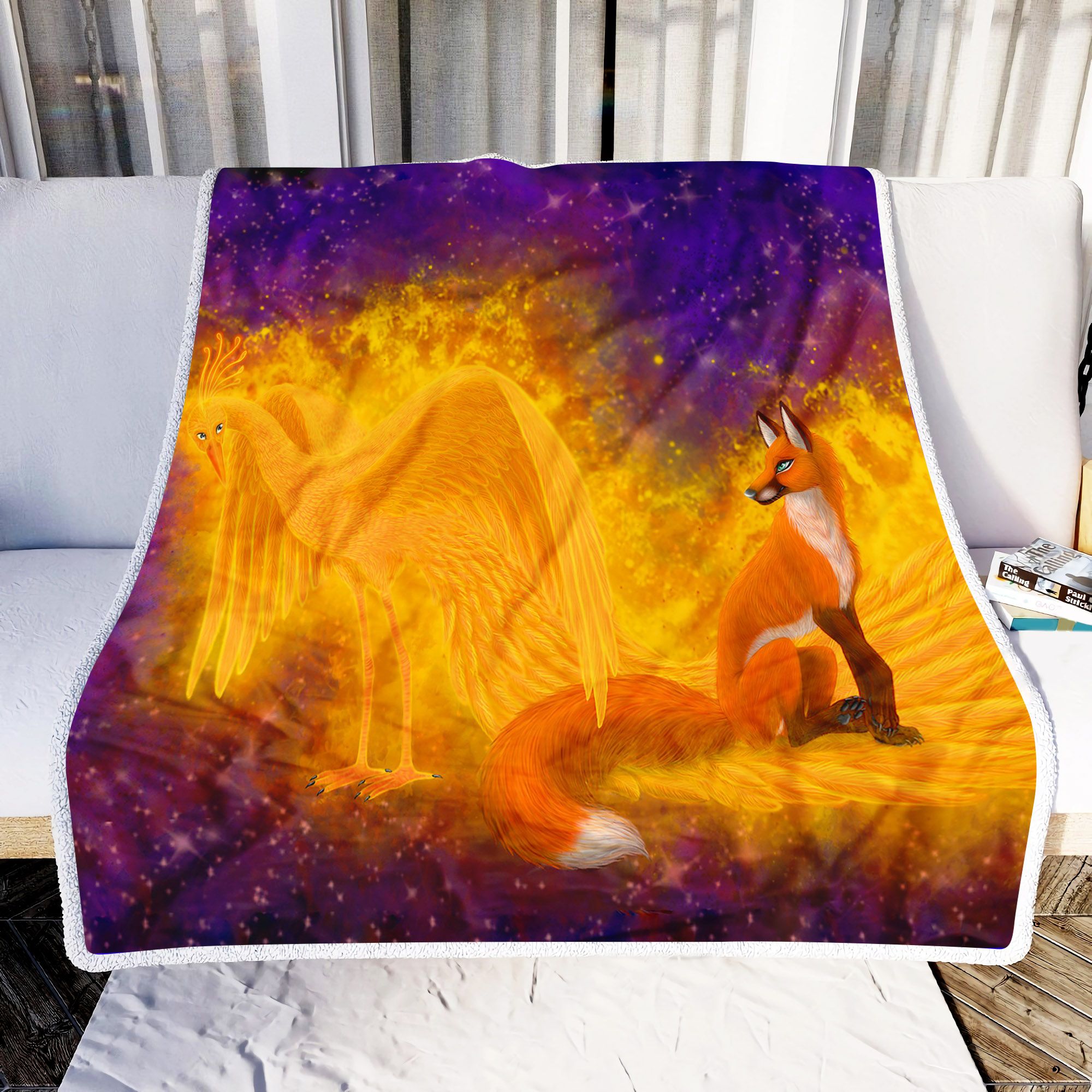 Phoenix And Fox Fleece Blanket