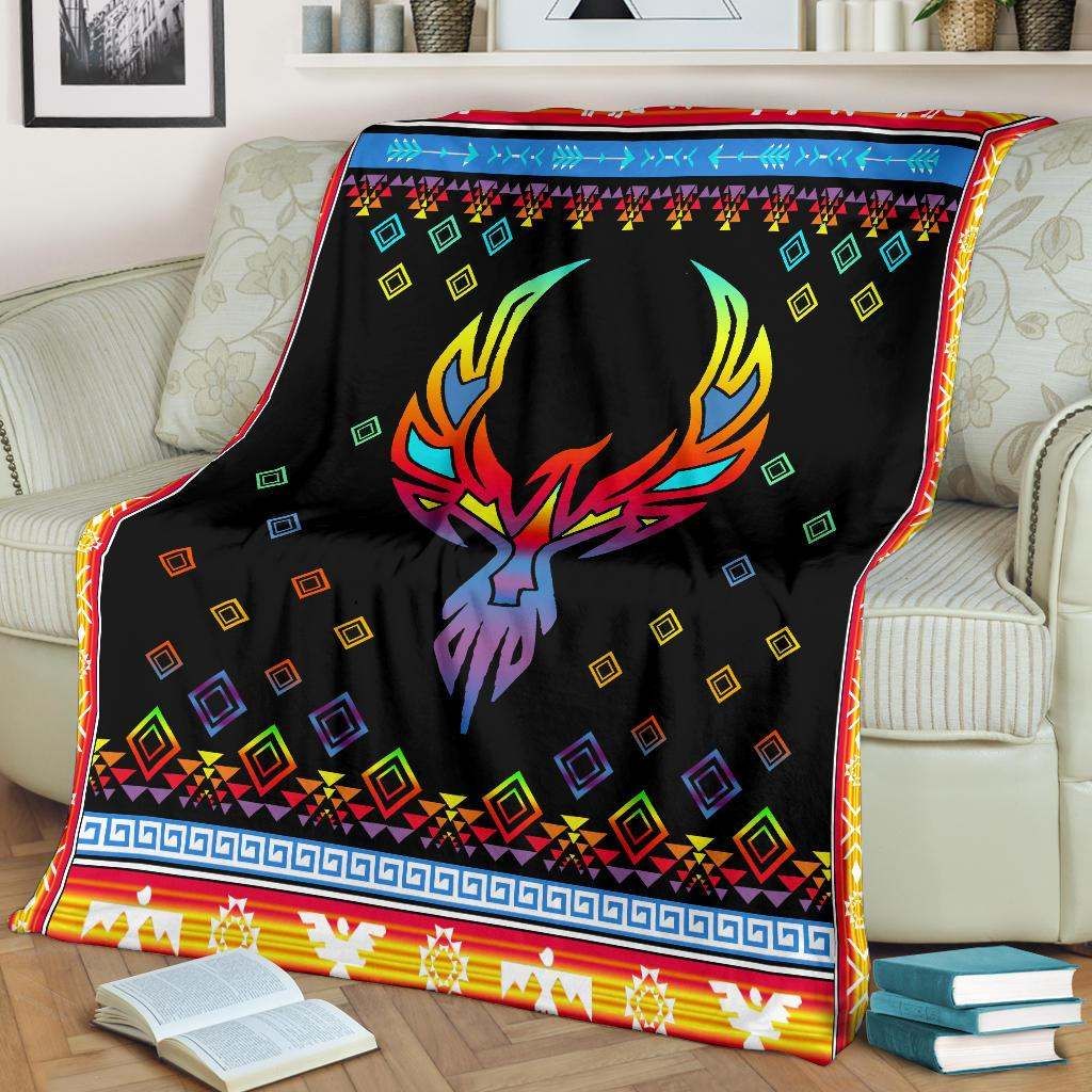 Phoenix Rising Native American Pride Sherpa Fleece Blanket