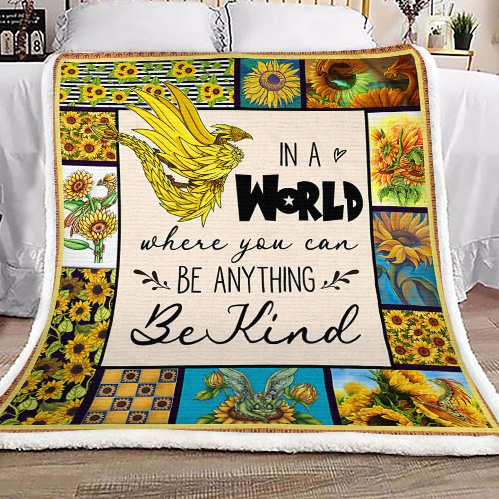 Phoenix Sunflower Sherpa Fleece Blanket