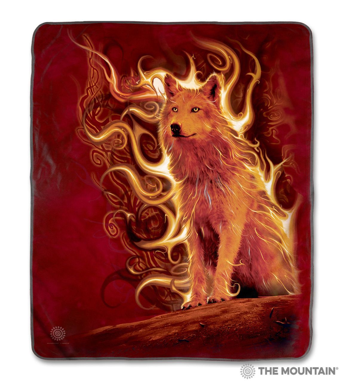 Phoenix Wolf Sherpa Fleece Blanket
