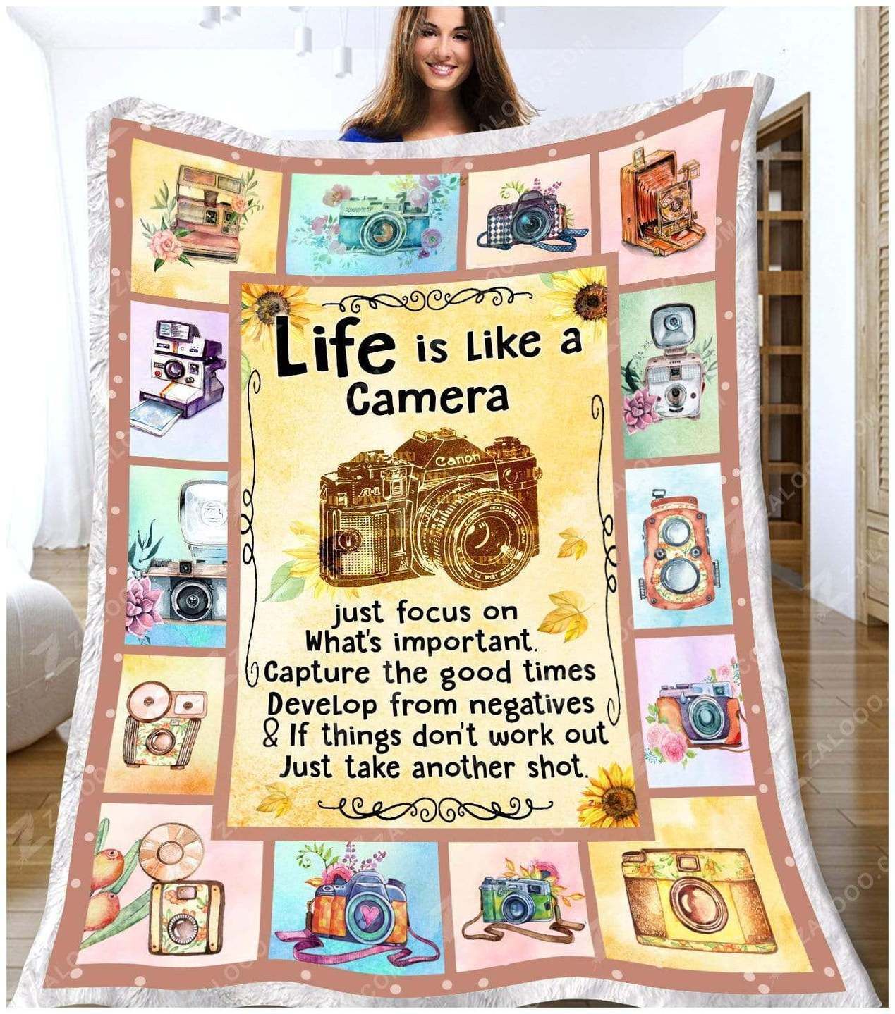 Photographer Sherpa Fleece Blanket