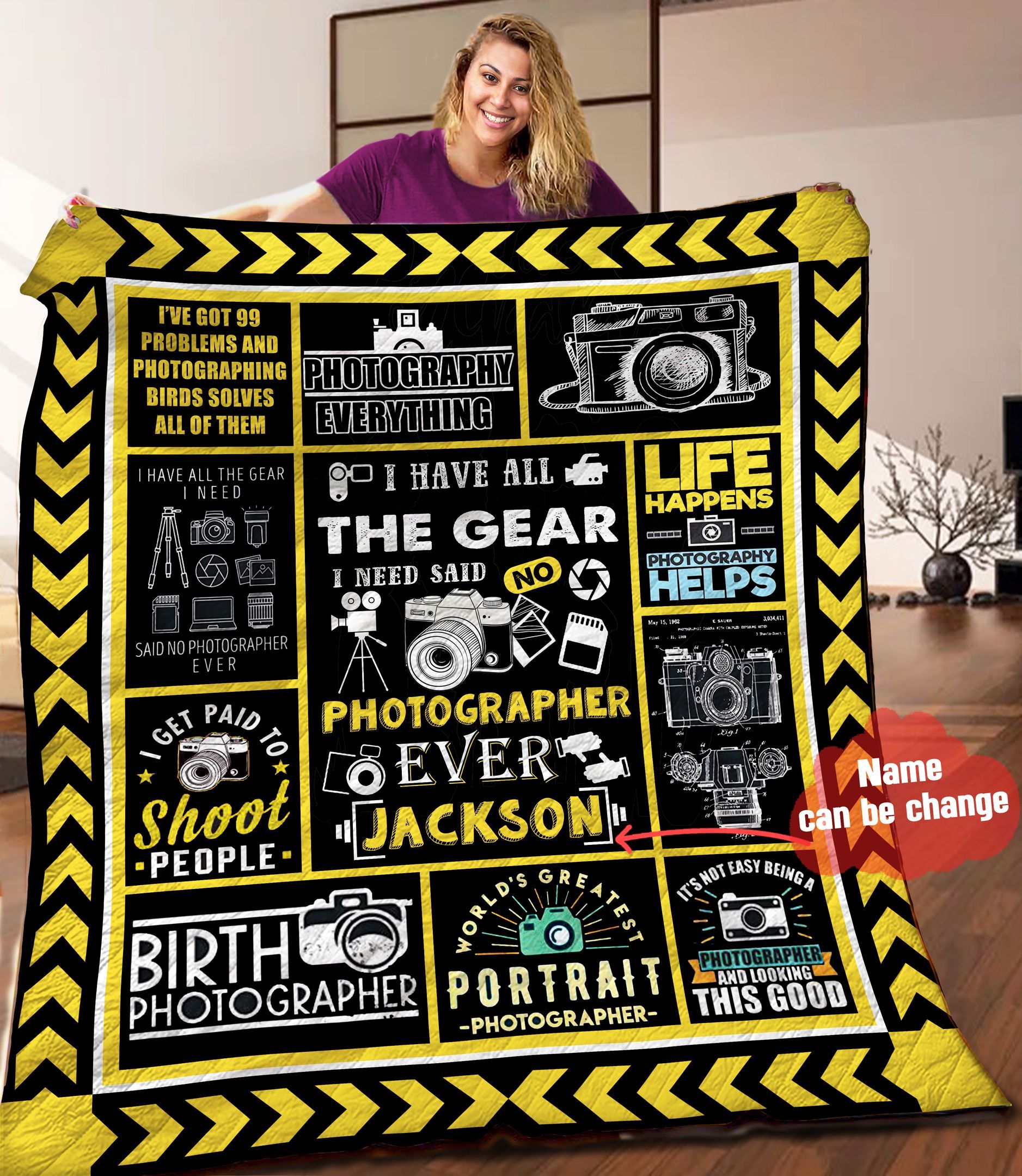 Photographer Personalized Quilt Blanket HHH090608NA