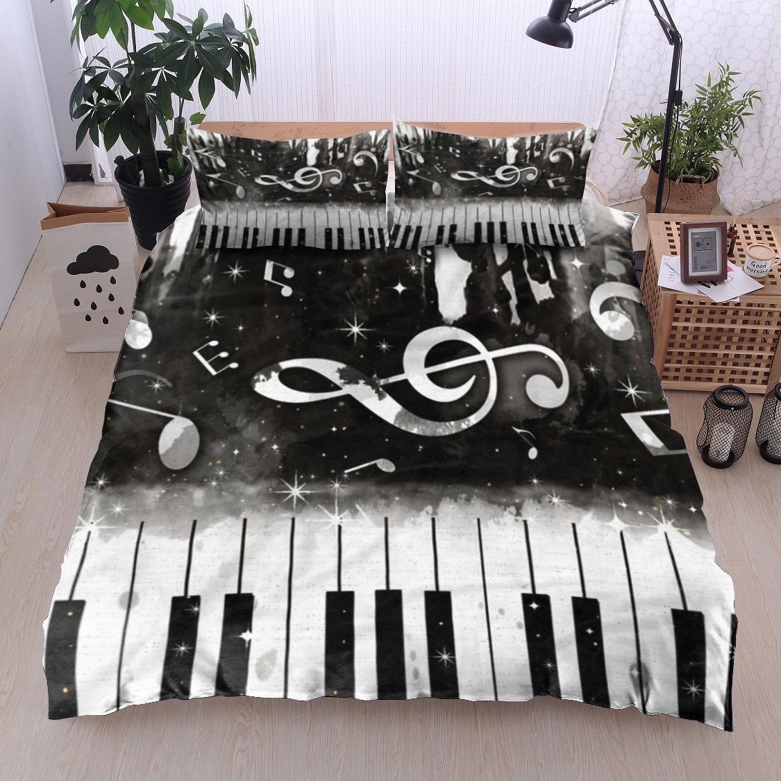 Piano And Music Note Bedding Set