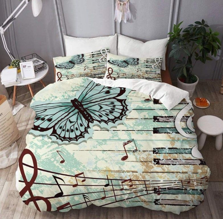 Piano Butterfly Bedding Set