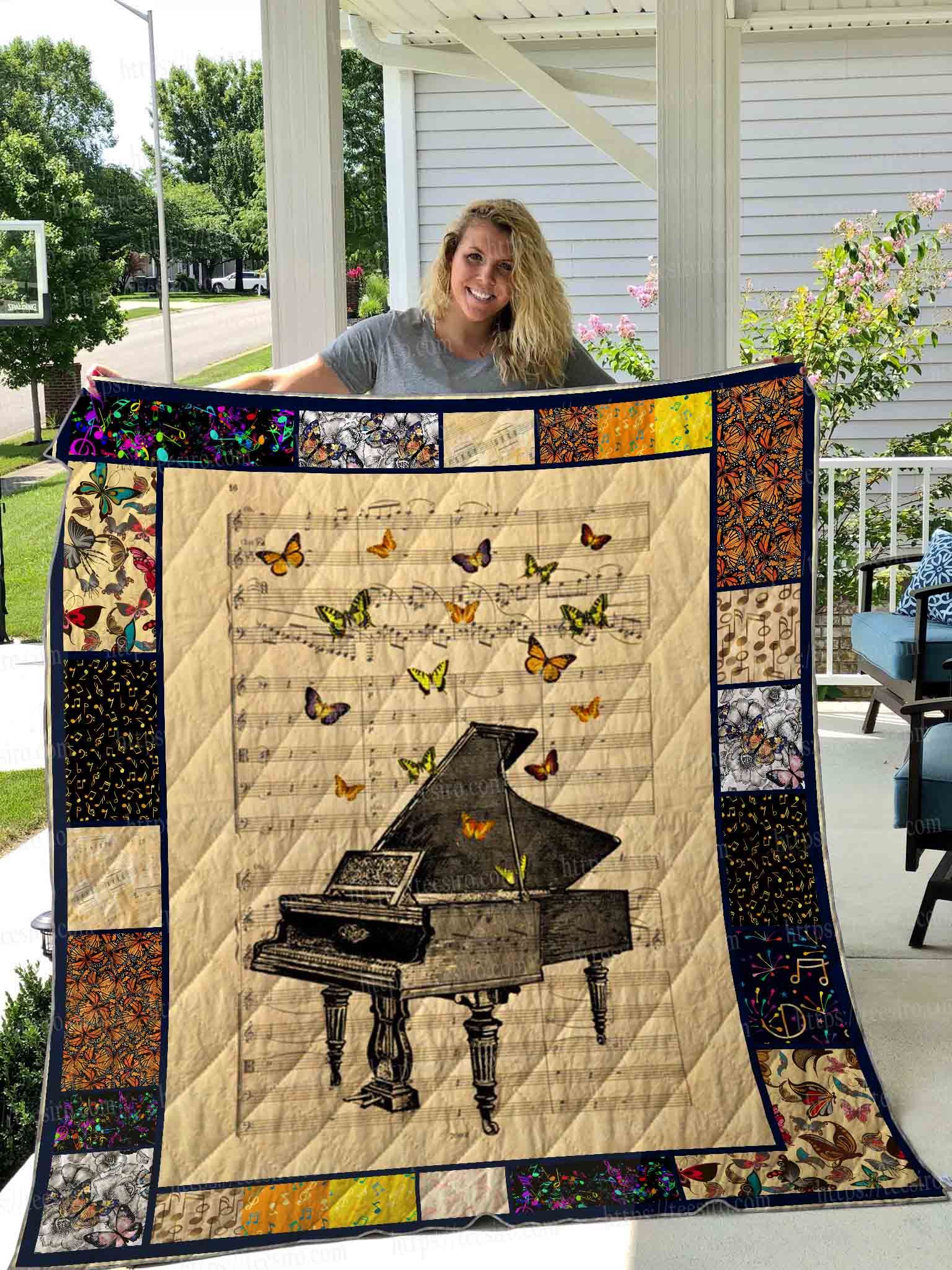 Piano Butterfly Quilt Blanket DHC1501376VT