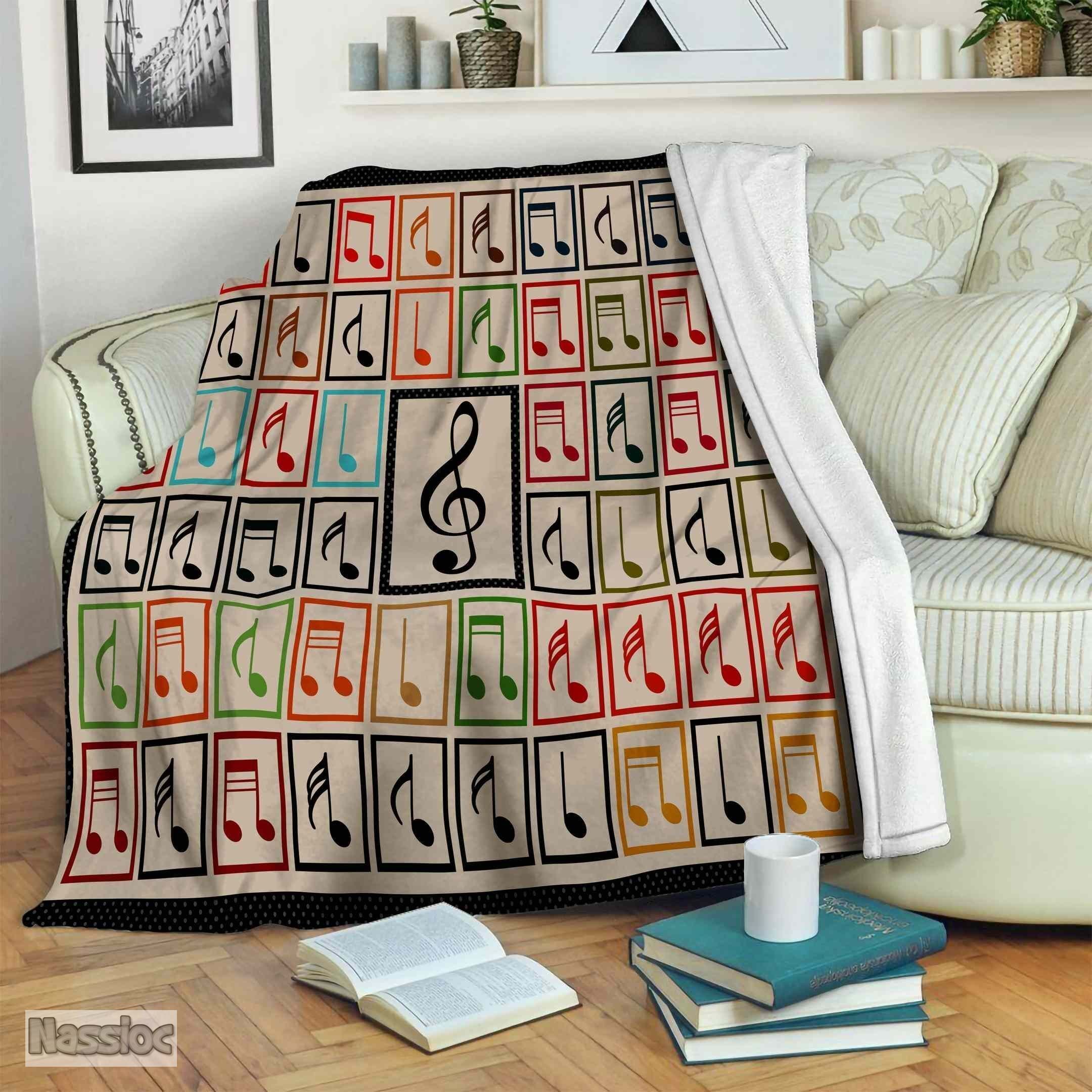 Piano Fleece Blanket