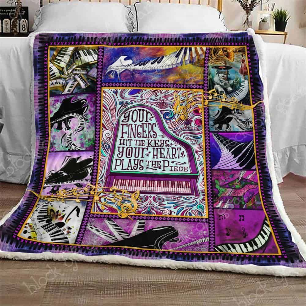 Piano Fleece Blanket