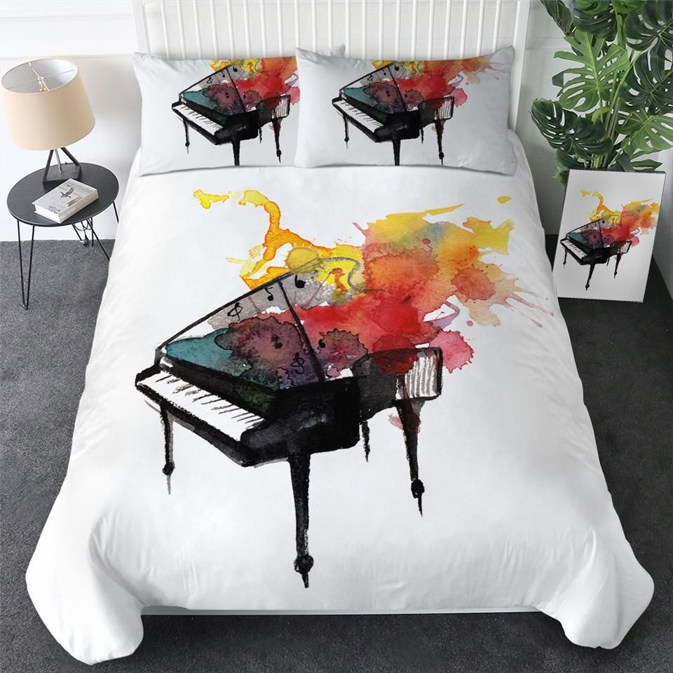 Piano Watercolour Bedding Set