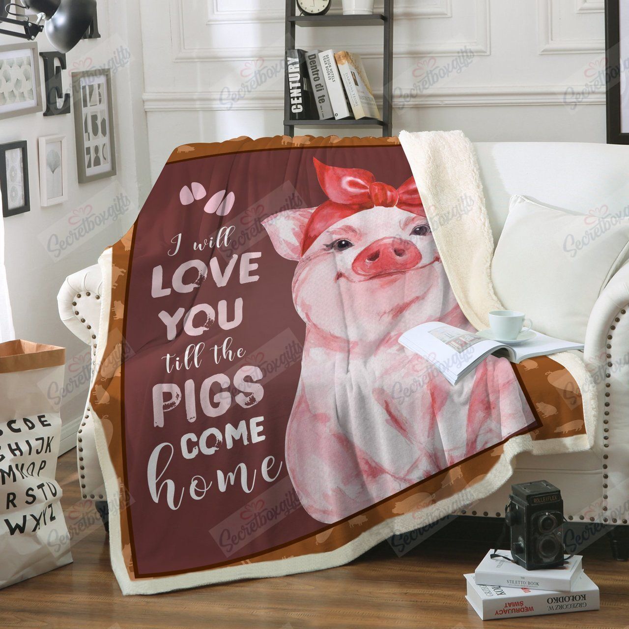Pig Fleece Blanket