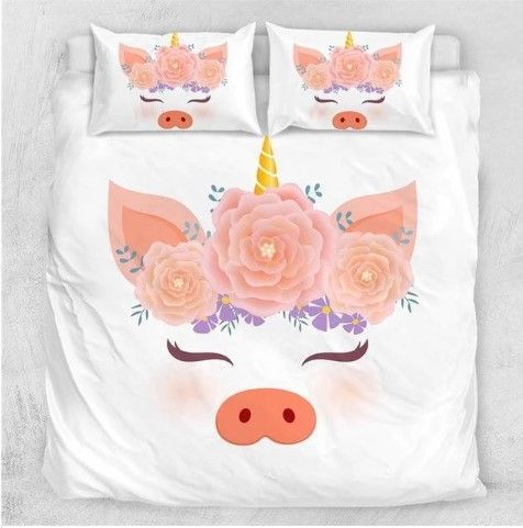 Pig Angel Unicorn Bedding Set