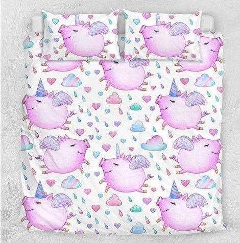 Pig Angel Unicorn Bedding Set