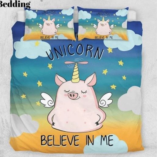 Pig Angel Unicorn Bedding Set