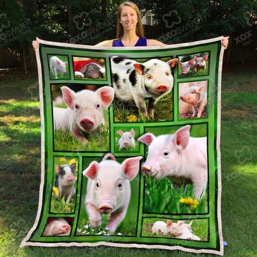 Pig Baby Sherpa Fleece Blanket