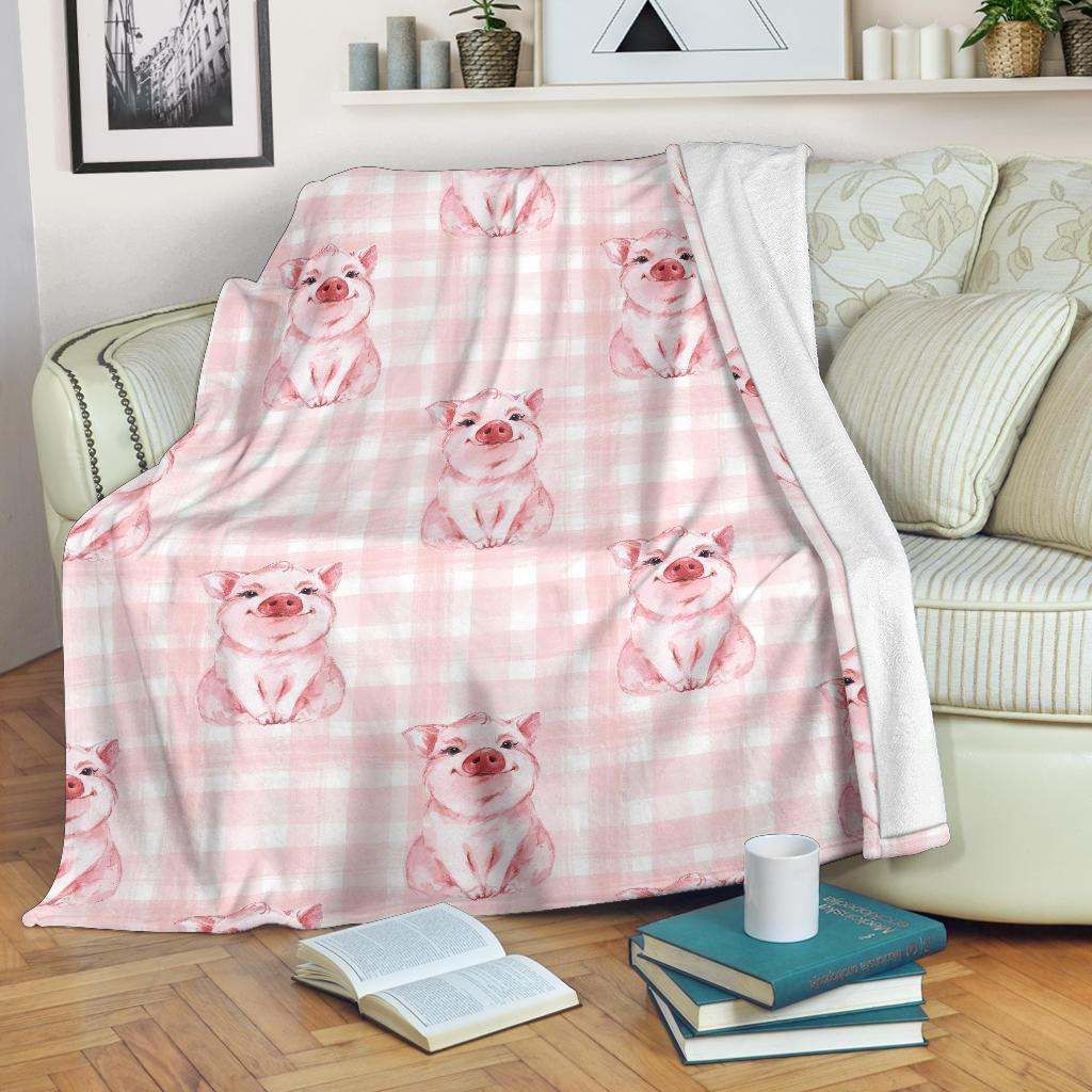 Pig Baby Pattern Sherpa Fleece Blanket