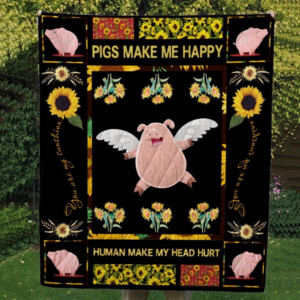 Pig CL14100405MDQ Quilt Blanket