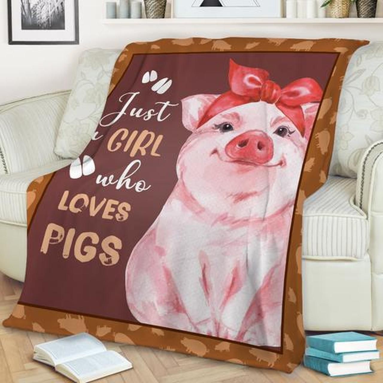 Pig Sherpa Fleece Blanket