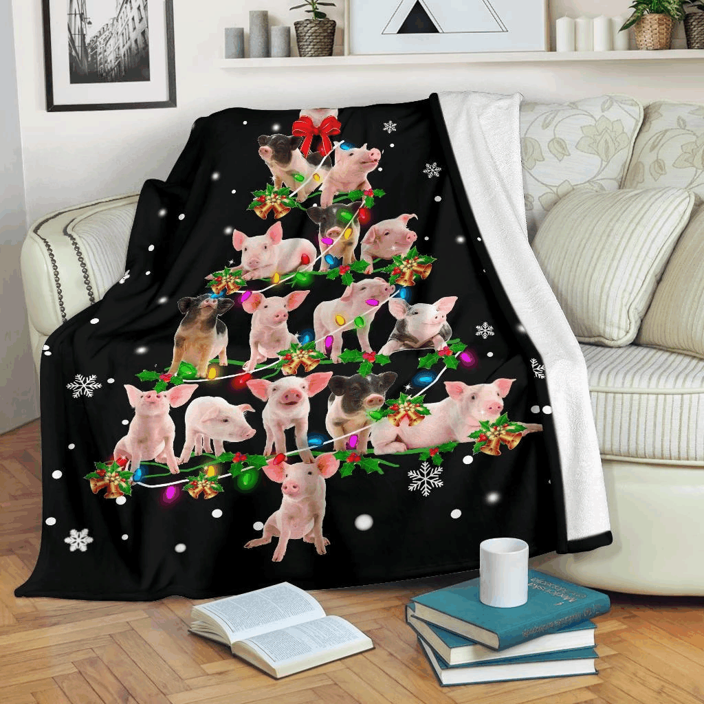 Pig Sherpa Fleece Blanket
