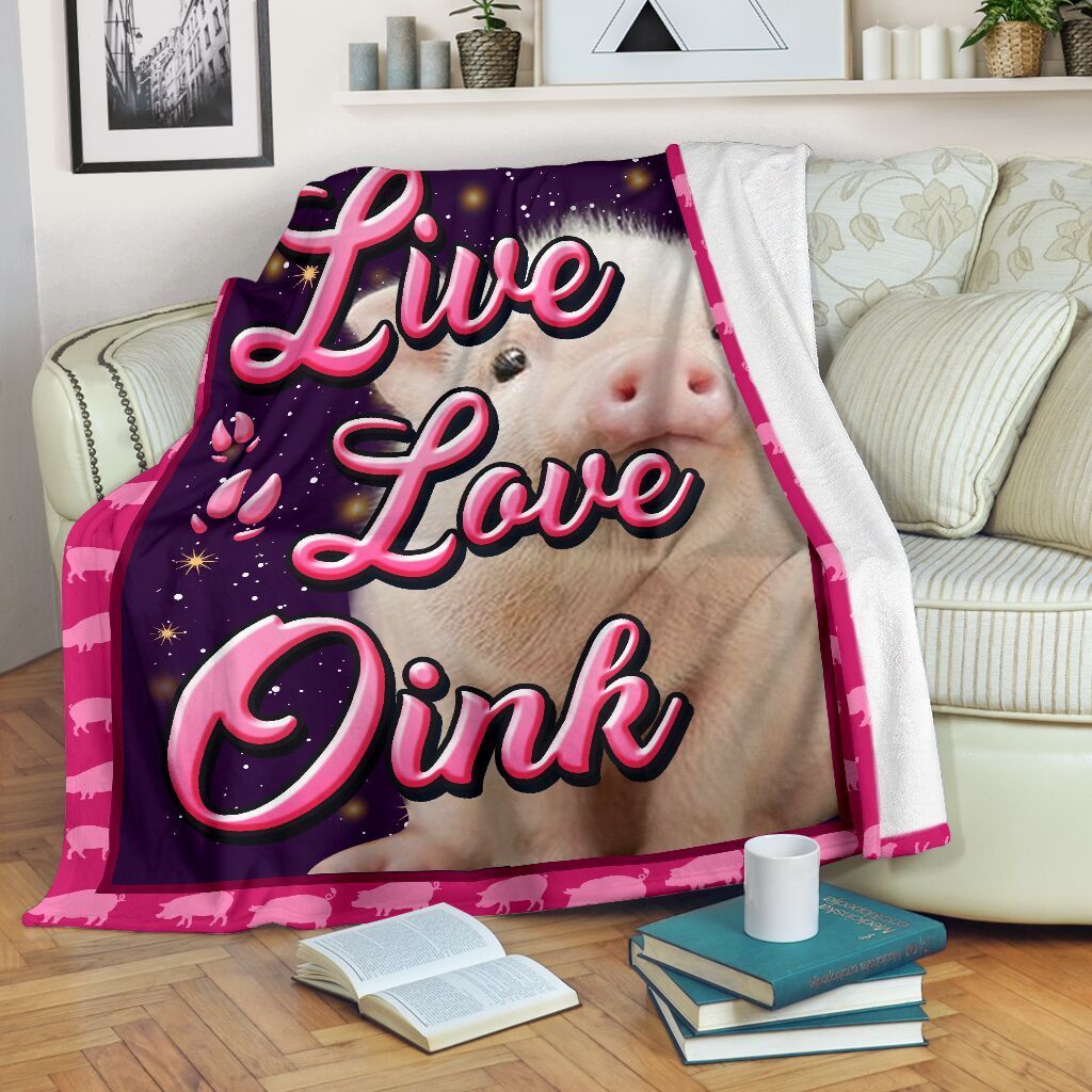 Pig Sherpa Fleece Blanket