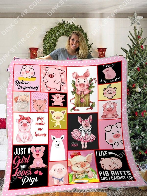 Pig Sherpa Fleece Blanket