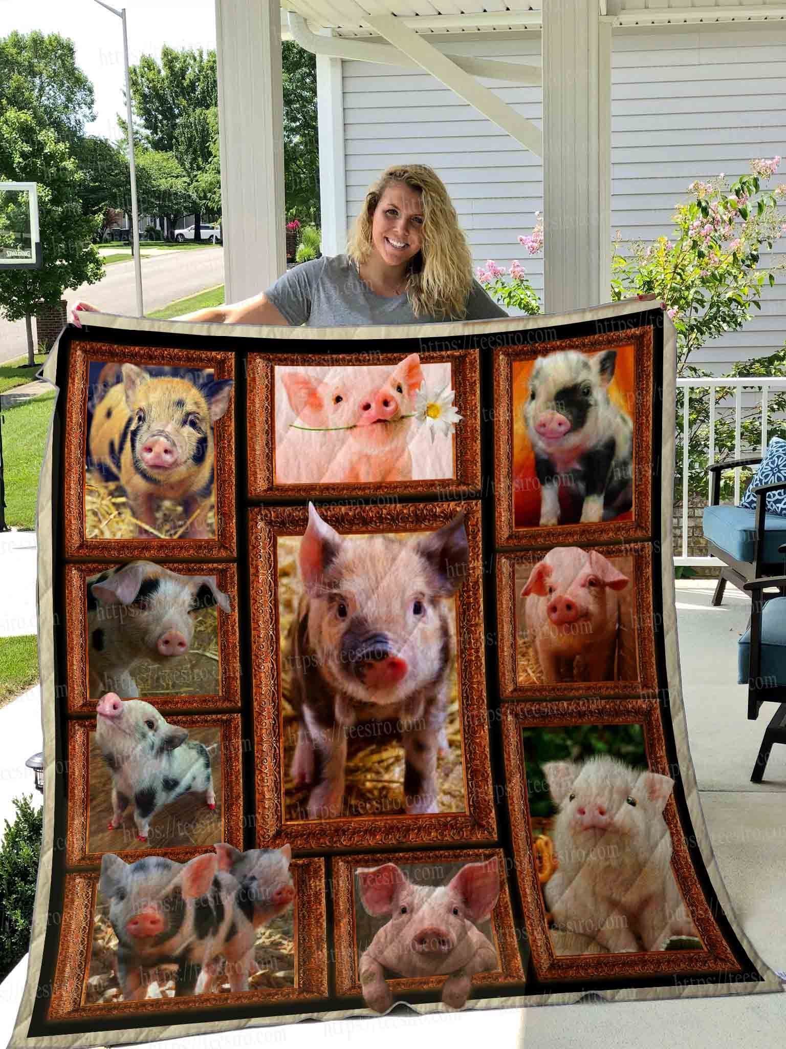 Pig Cute Pig GS-CL-DT2906 Quilt Blanket