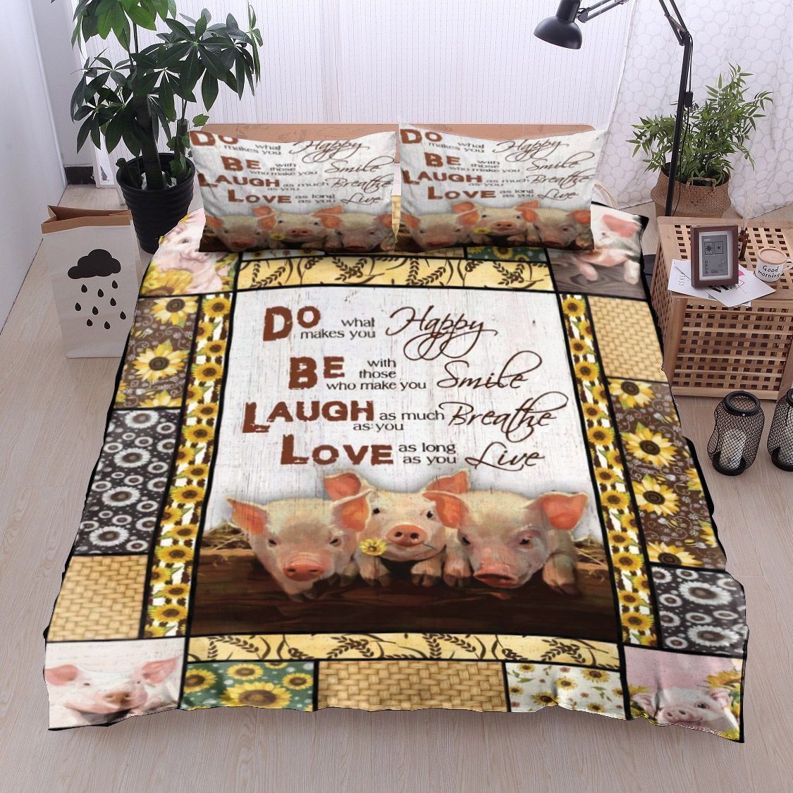 Pig Do What Makes You Happy Bedding Set