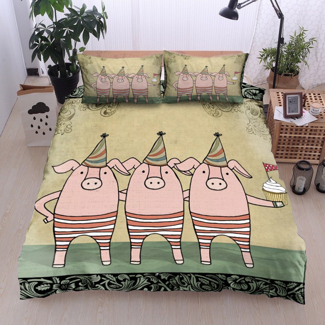 Pig Doodle Bedding Set