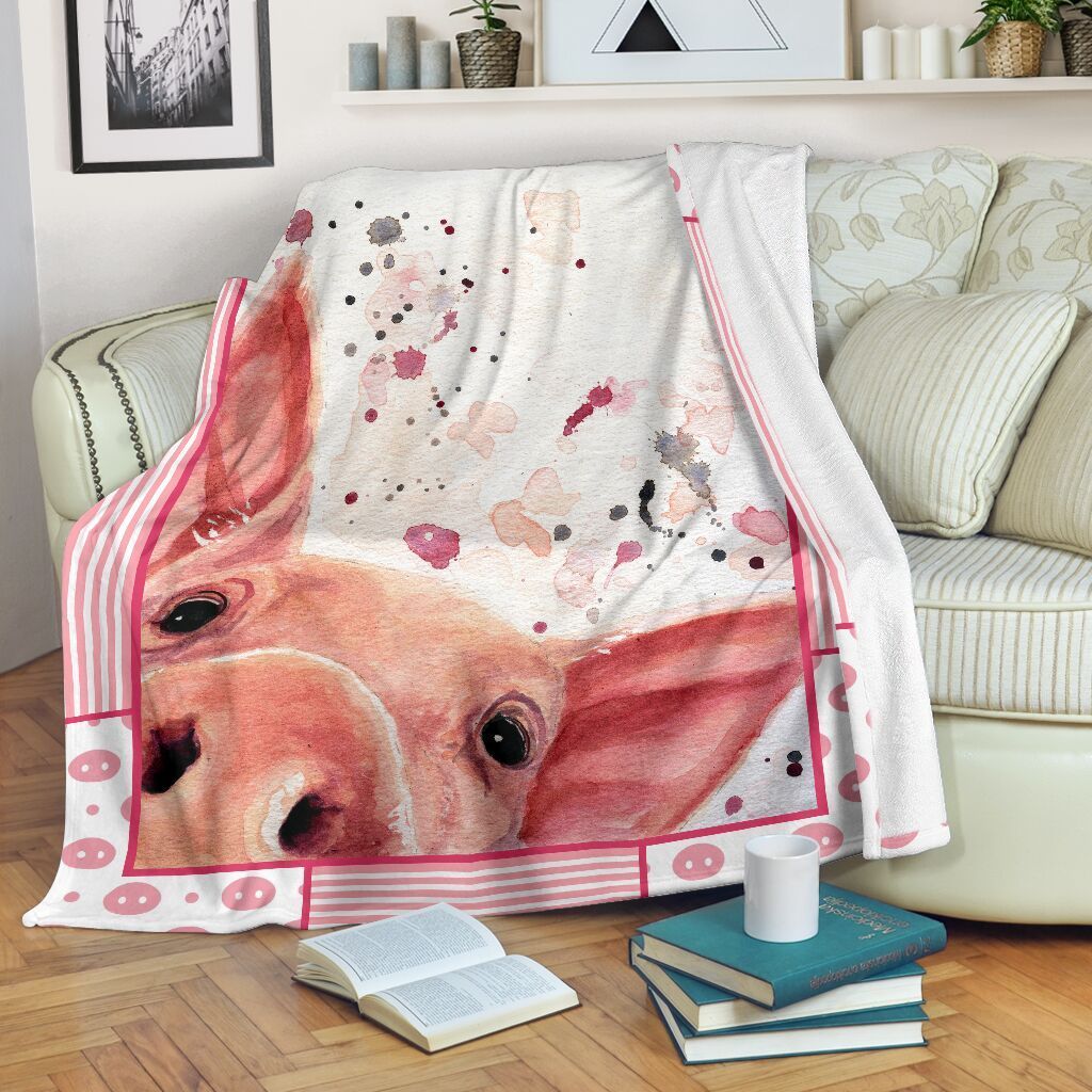 Pig Face Sherpa Fleece Blanket