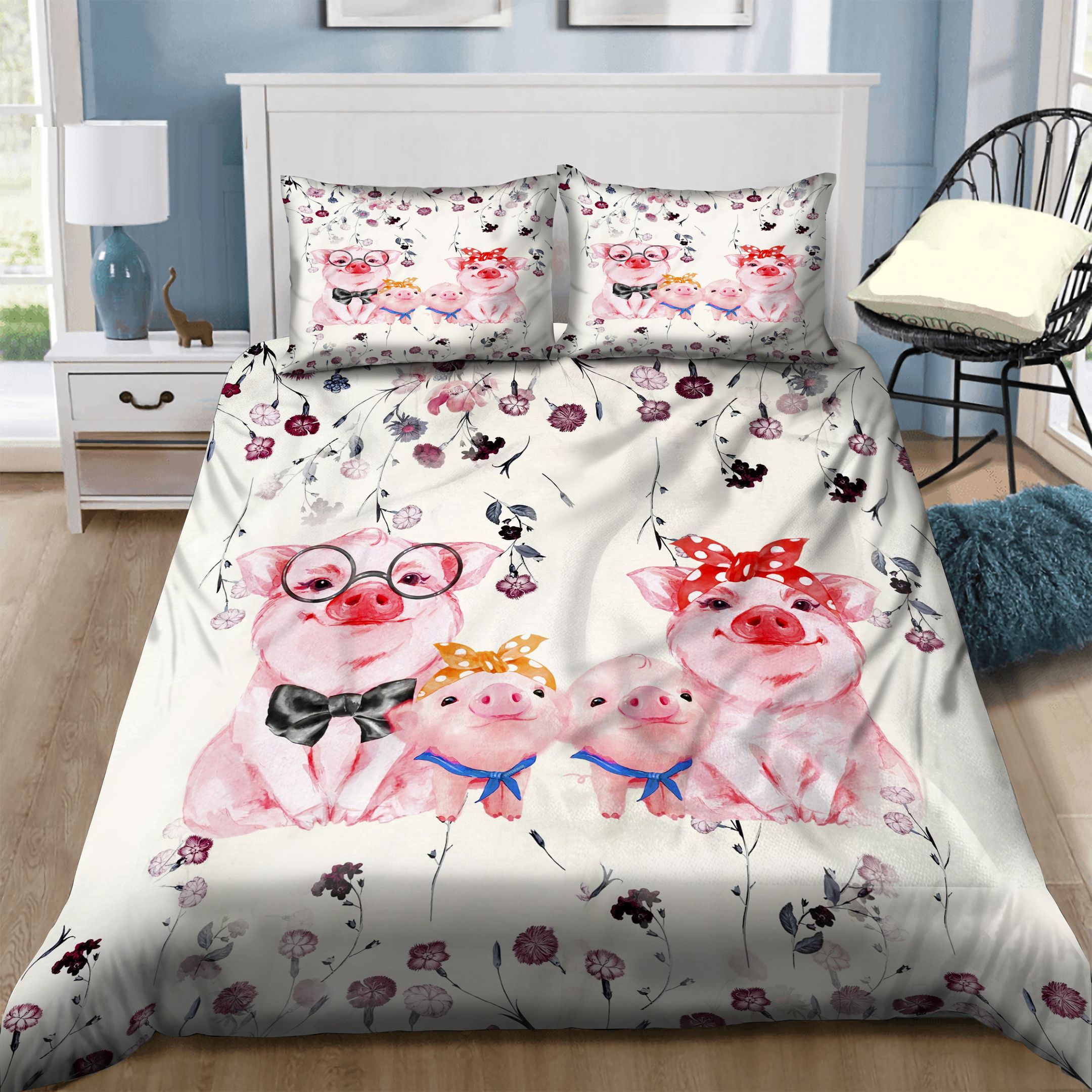 Pig Family Bedding Set