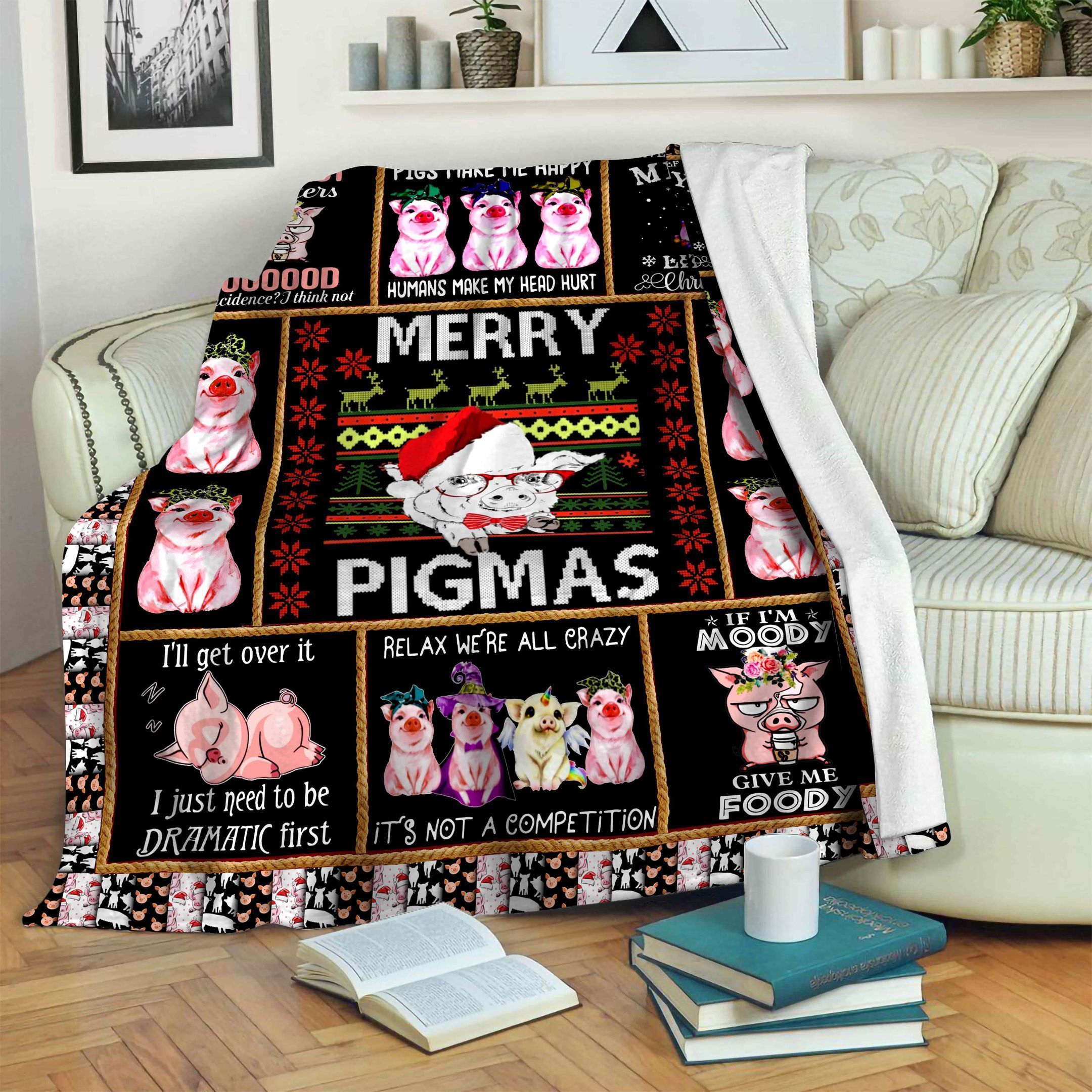 Pig Fleece Blanket