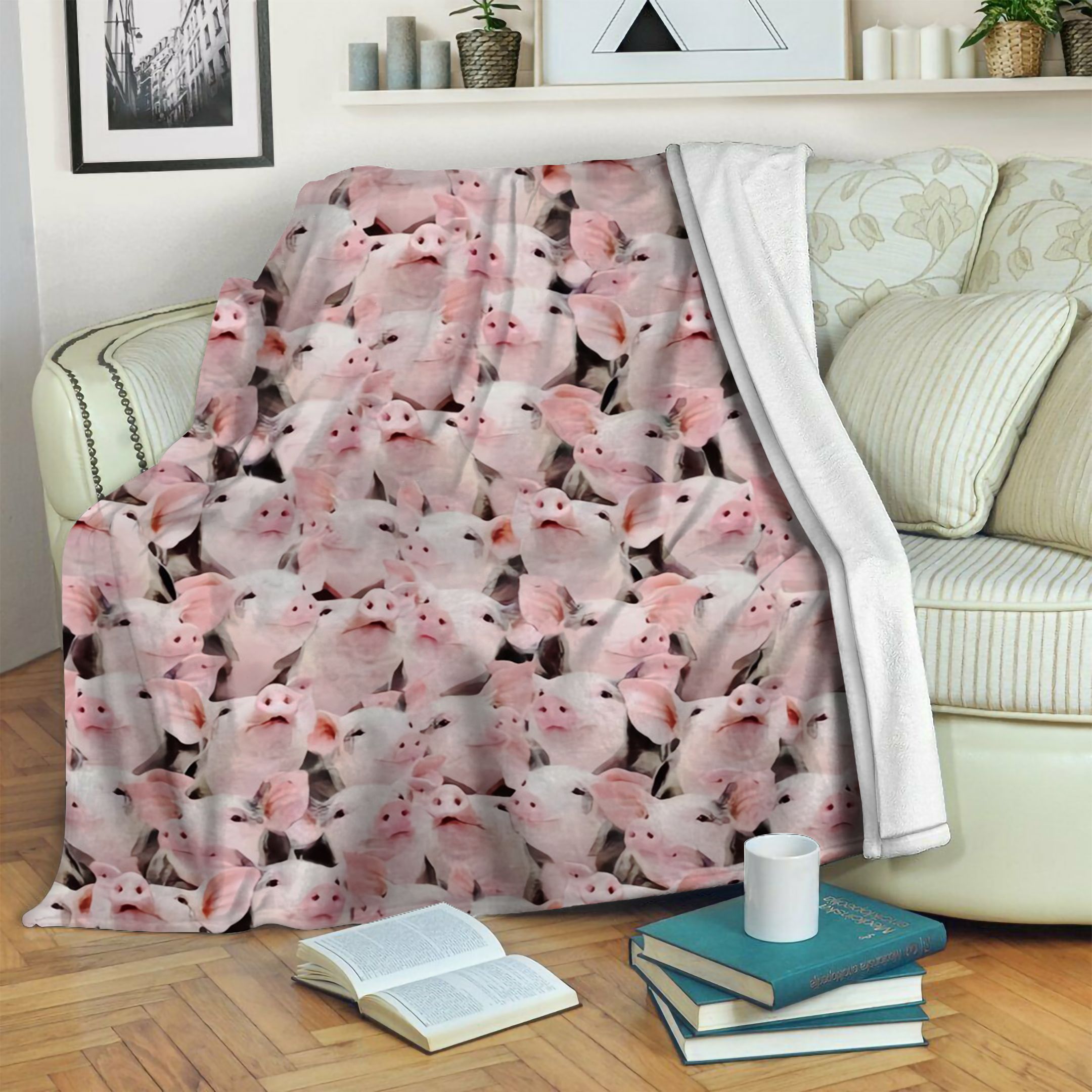 Pig Full Face Blanket