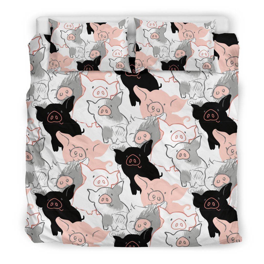 Pig Hand Drawn Cool Design Comfortable Bedding Set
