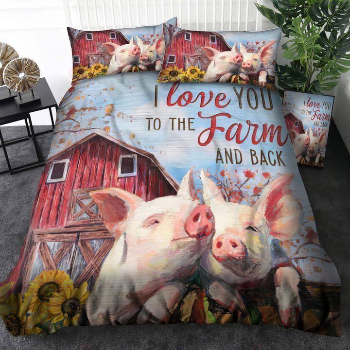 Pig I Love You Bedding Set