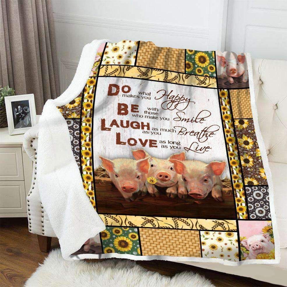 Pig Fleece Blanket