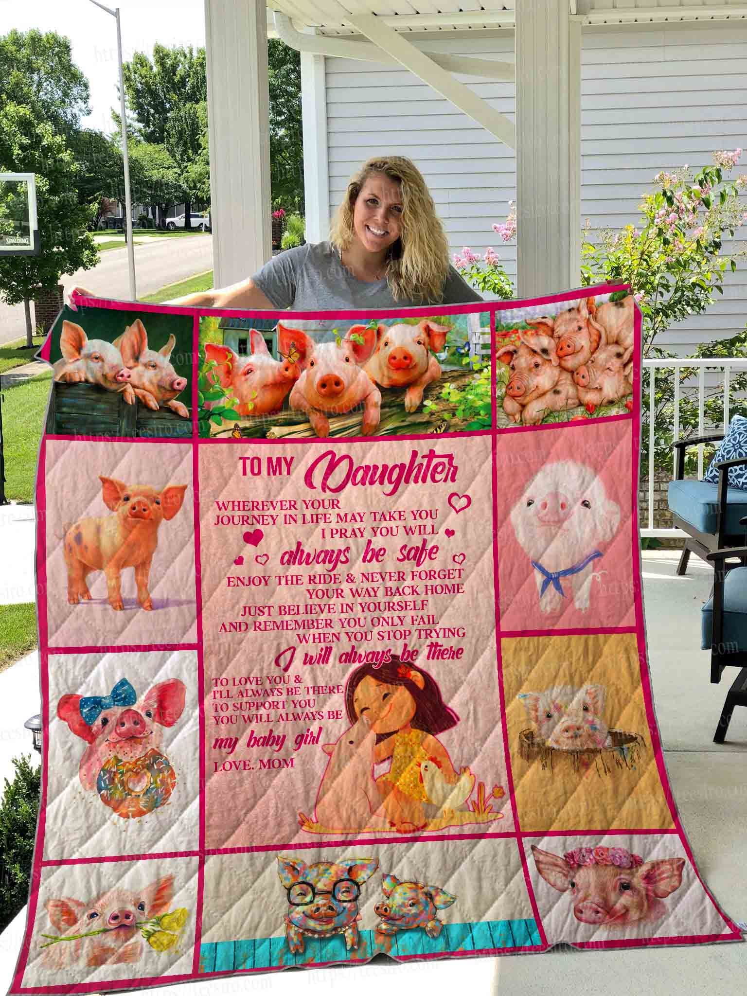Pig My Baby Girl Quilt Blanket Dhc04011090Dd