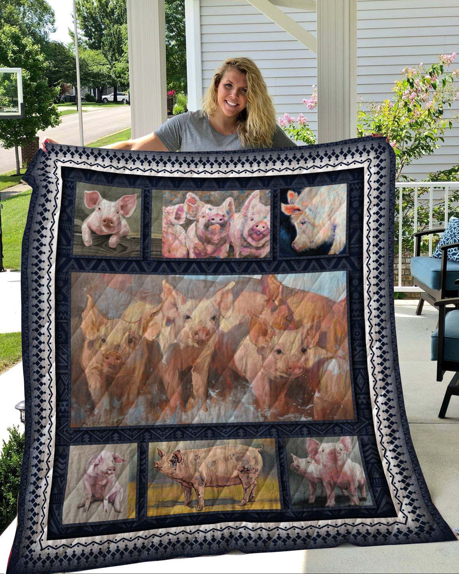 Pig Quilt Blanket DHC2911126VT