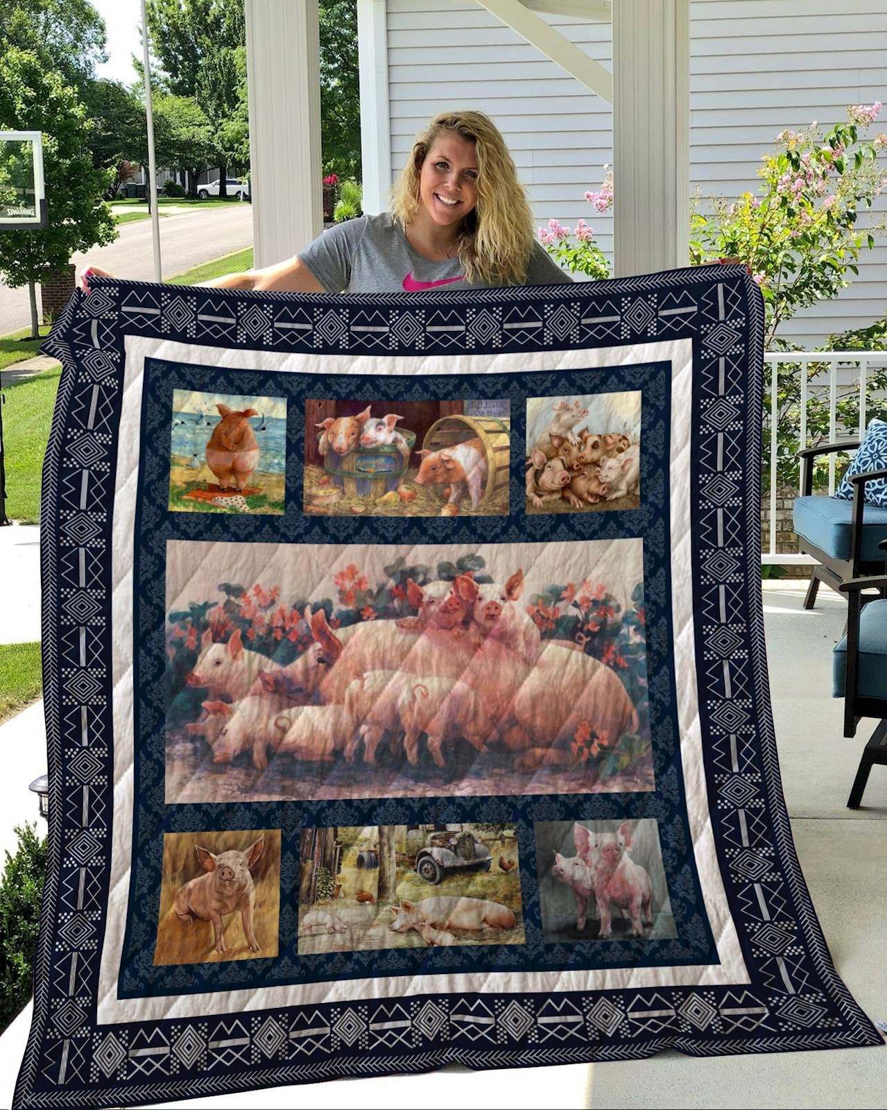 Pig Quilt Blanket DHC2911291VT