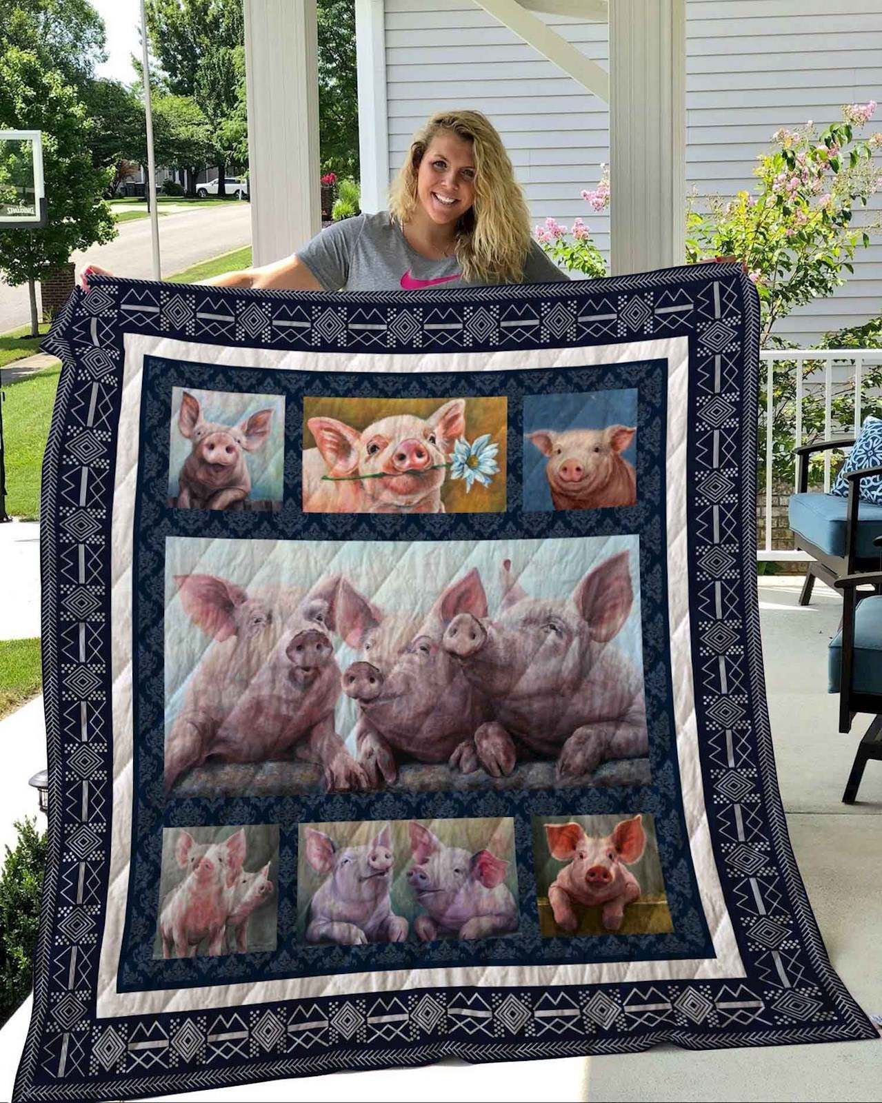 Pig Quilt Blanket DHC2911292VT