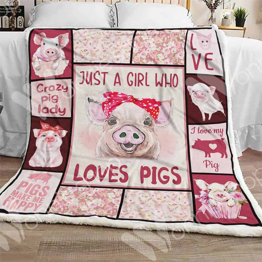 Pig Sherpa Quilt Blanket DHC0102525TD