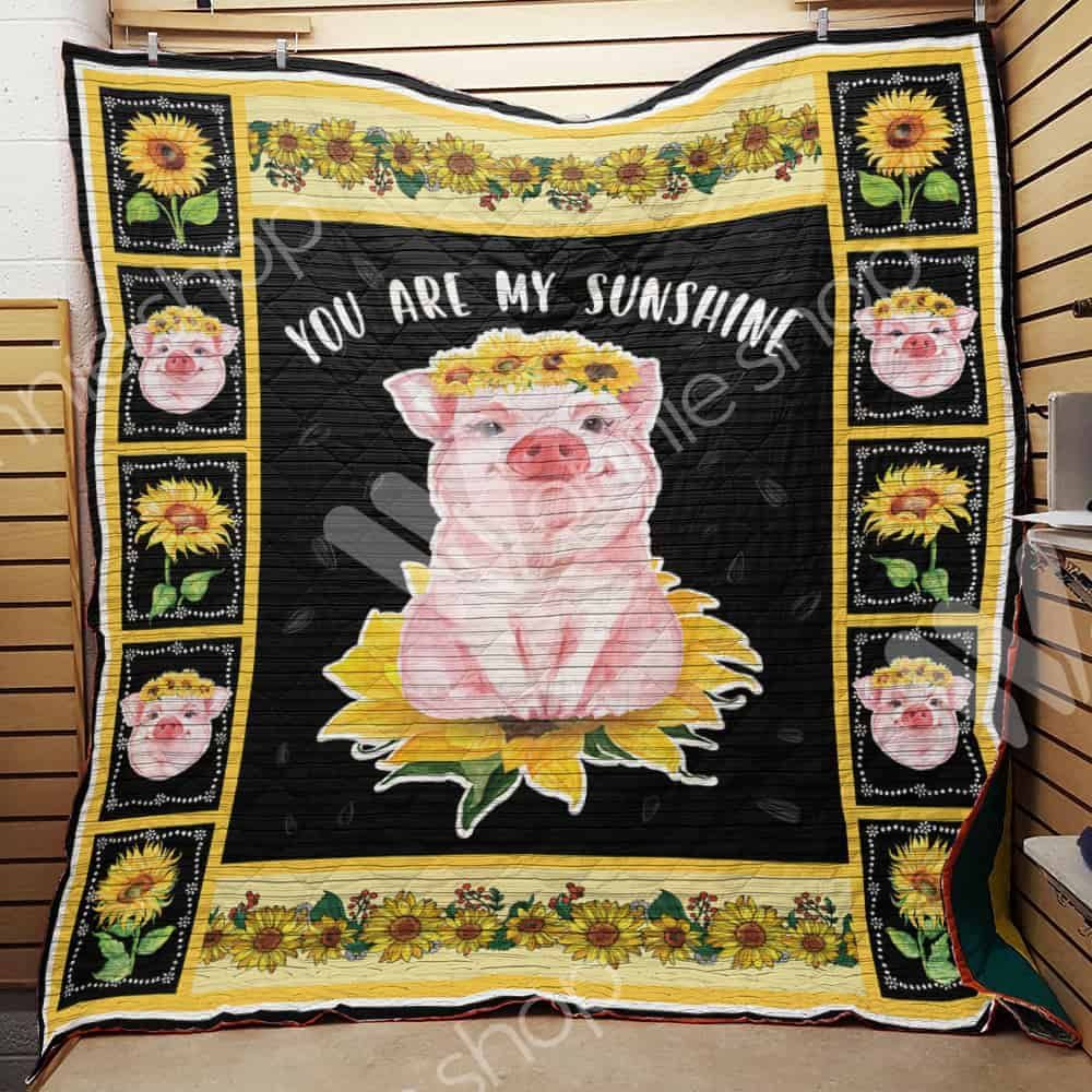 Pig Sunflower Quilt Blanket DHC1102786TD