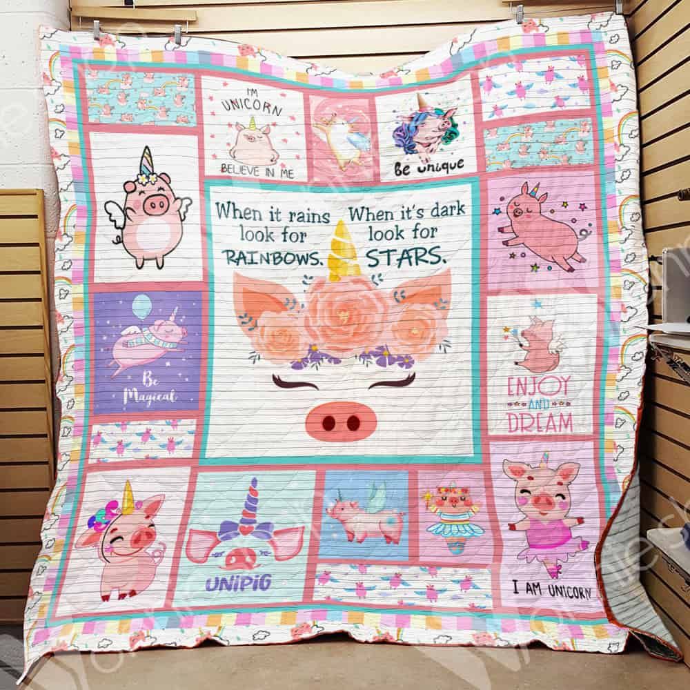 Pig Unicorn Quilt Blanket DHC0102880TD
